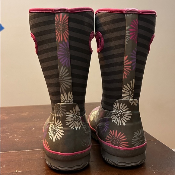 Pink Trim Floral Rain Boots - Picture 4 of 6
